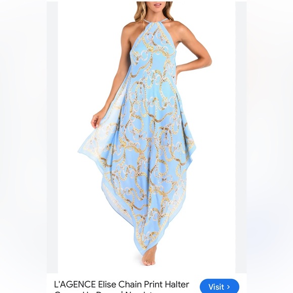 L'AGENCE Other - L’ AGENCE🔥🌴 Elise Chain print halter Cover up Dress